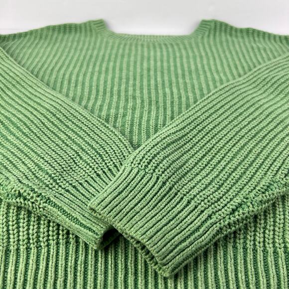 EUC SONOMA XL FADED OVERSIZED SAGE GREEN COTTON BLEND CREW NECK PULLOVER SWEATER - Picture 1 of 9
